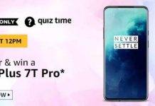 (26 April ) Amazon Quiz Ans and Win One Plus 7T Pro