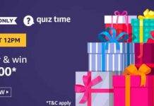 (April 13) Amazon Quiz: Ans and Win 15,000