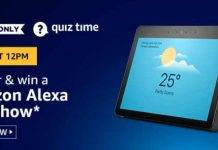 (April 14) Amazon Quiz Ans and Win Amazon Alexa Eco Show
