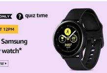 (April 21) Amazon Quiz Ans and Win Samsung Galaxy Watch