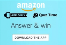 (April 9) Amazon Quiz: Answer and Win 50000