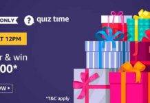 (21th May) Amazon Quiz Ans and Win 15,000 (21th May) Amazon Quiz Ans and Win 15,000