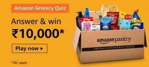 Amazon Grocery Quiz – Win ₹10,000 Amazon Pay