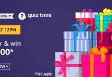 Amazon Quiz : Ans and Win Rs. 15,000 (8th June) Amazon Quiz Ans and Win 15,000 (8th June)