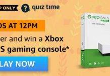 Amazon Quiz : Ans and Win Xbox One S Gaming Console (20th June) Amazon Quiz Ans and Win Xbox One S Gaming Console (20th June)