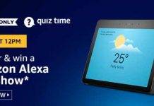 Amazon Quiz : Answers and Win Amazon Alexa Eco show (23rd June) Amazon Quiz Answers and Win Amazon Alexa Eco show (23rd June)