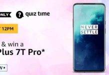 Amazon Quiz : Answers and Win Oneplus 7T Pro (21st June) Amazon Quiz Answers and Win Oneplus 7T Pro (21th June)