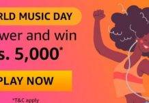Amazon World Music Day Quiz – Win ₹5000 Amazon World Music Day Quiz – Win ₹5000
