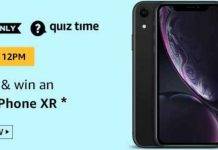 Amazon Quiz Today Answer – Win Apple iphone XR July 2020 Amazon Quiz Today Answer - Win Apple iphone XR July 2020
