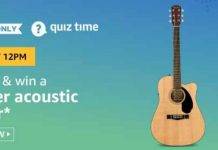 Amazon Quiz Today Answer – Win Fender Acoustic Guitar 18th July 2020 Amazon Quiz Today Answer - Win Fender Acoustic Guitar 18th July 2020