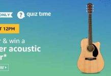 Amazon Quiz Today Answer – Win Fender acoustic guitar 4th July 2020 Amazon Quiz Today Answer - Win Fender acoustic guitar 4th July 2020