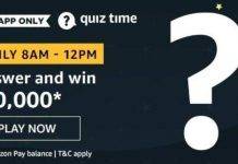 Amazon Quiz Today Answer – Win Rs.50,000 | 27th July 2020 Amazon Quiz Today Answer - Win Rs.50,000 27th July 2020