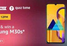 Amazon Quiz Today Answer – Win Samsung M30s| 29th July 2020 Amazon Quiz Today Answer - Win Samsung M30s 29th July 2020