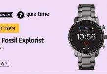 Amazon Quiz Today Answer – Win Fossil Explorist Watch | 7th August 2020 Amazon Quiz Today Answer - Win Fossil Explorist Watch 7th August 2020