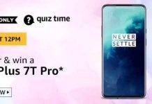 Amazon Quiz Today Answer – Win One Plus 7T Pro | 9th August 2020 Amazon Quiz Today Answer - Win One Plus 7T Pro 9th August 2020