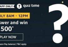 Amazon Quiz Today Answer – Win Rs.7,500 | 17th August 2020 Amazon Quiz Today Answer - Win Rs.7,500 17th August 2020