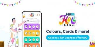 Paytm Holi Bash Offer – Collect Cards To Win Upto 10000